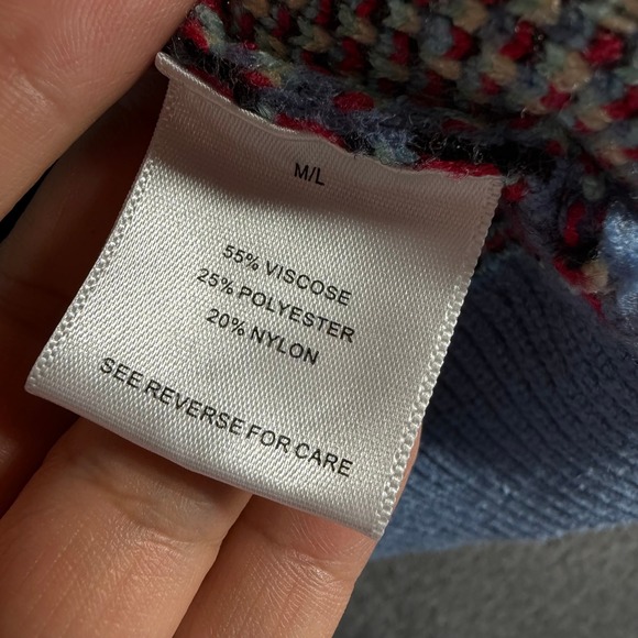 Steady Hands Fishy in the Sea Cardigan Sweater Blue Knit Womens Size M/L - Picture 5 of 10